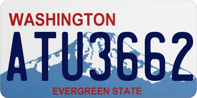 WA license plate ATU3662