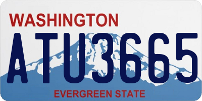 WA license plate ATU3665