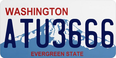 WA license plate ATU3666