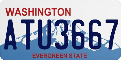 WA license plate ATU3667