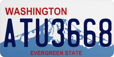WA license plate ATU3668