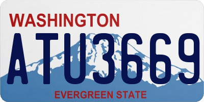 WA license plate ATU3669
