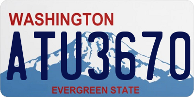 WA license plate ATU3670