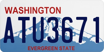WA license plate ATU3671