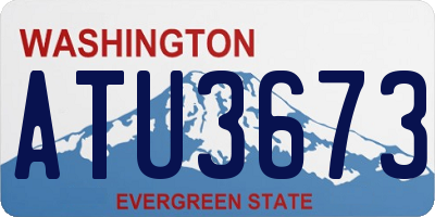 WA license plate ATU3673