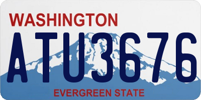 WA license plate ATU3676