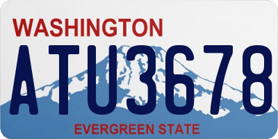 WA license plate ATU3678