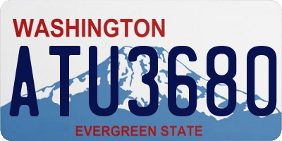 WA license plate ATU3680