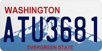 WA license plate ATU3681