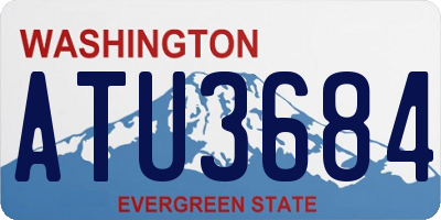 WA license plate ATU3684
