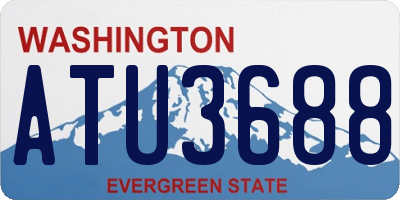 WA license plate ATU3688