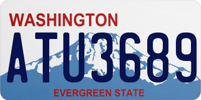 WA license plate ATU3689