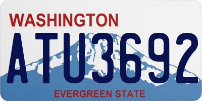 WA license plate ATU3692