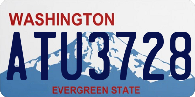 WA license plate ATU3728