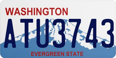 WA license plate ATU3743