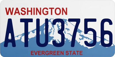 WA license plate ATU3756