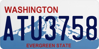 WA license plate ATU3758