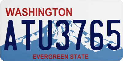 WA license plate ATU3765