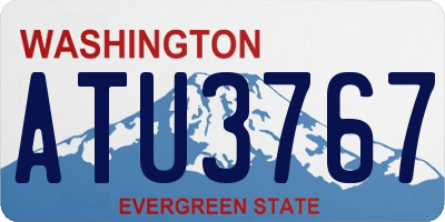 WA license plate ATU3767