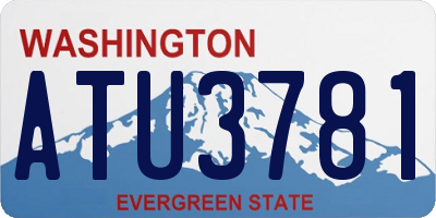 WA license plate ATU3781