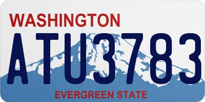 WA license plate ATU3783