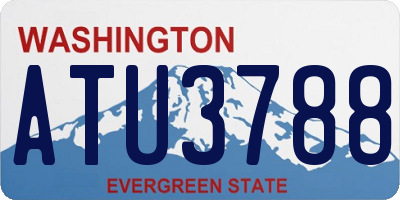 WA license plate ATU3788
