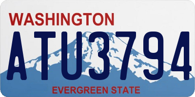 WA license plate ATU3794