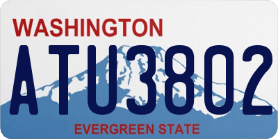 WA license plate ATU3802