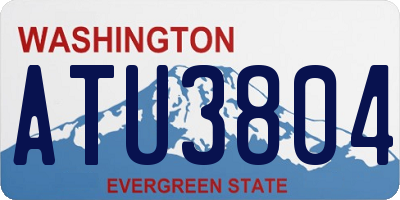 WA license plate ATU3804