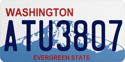WA license plate ATU3807