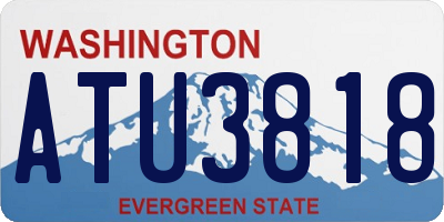 WA license plate ATU3818