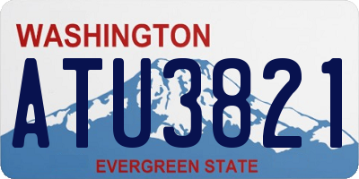 WA license plate ATU3821