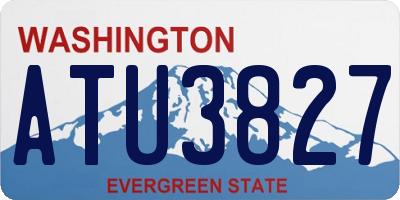 WA license plate ATU3827
