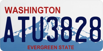 WA license plate ATU3828