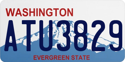 WA license plate ATU3829