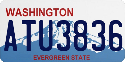 WA license plate ATU3836