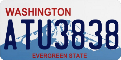 WA license plate ATU3838