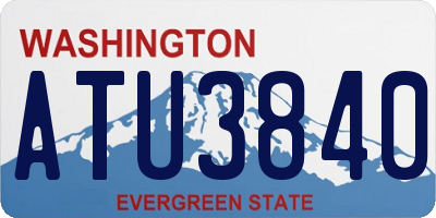 WA license plate ATU3840
