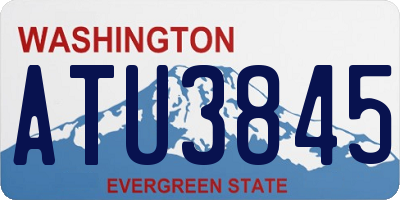 WA license plate ATU3845