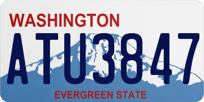 WA license plate ATU3847