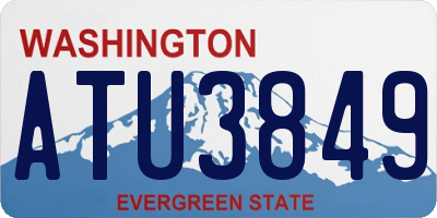 WA license plate ATU3849