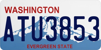 WA license plate ATU3853