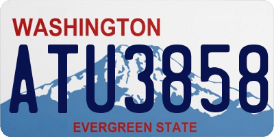 WA license plate ATU3858