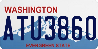 WA license plate ATU3860