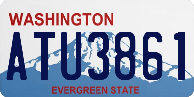WA license plate ATU3861
