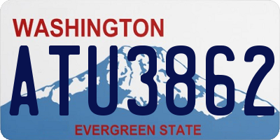 WA license plate ATU3862