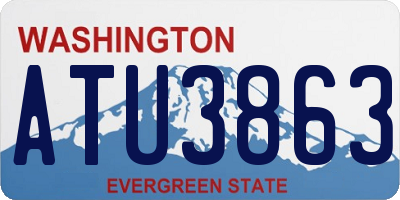 WA license plate ATU3863