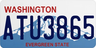WA license plate ATU3865