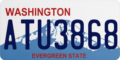 WA license plate ATU3868