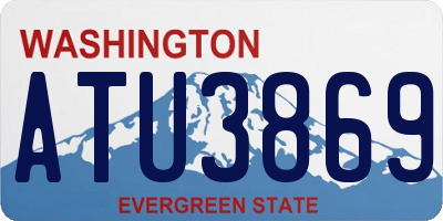 WA license plate ATU3869